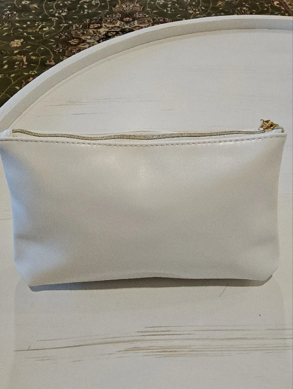 Lancome White and Gold Floral Absolue Cosmetic Pouch